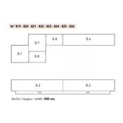 Ramis BLOCK, composition de 9 modules, largeur 300 cm