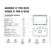 Insert cheminée bois VISEU-C-795-S, 8KW, ventilation