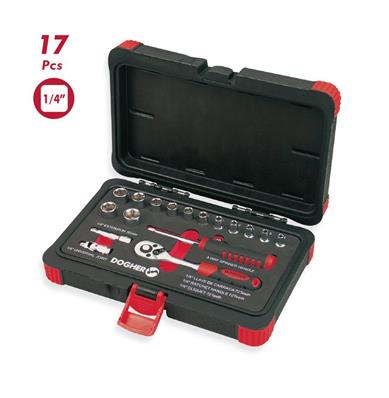 Coffret à douilles hexagonales 17 pièces Emmanchement 1/4