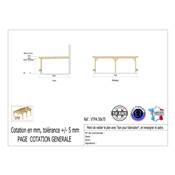 Abri Toit Plat Adossé Bois Douglas France Carport Auvent voiture 500x750cm H 250cm