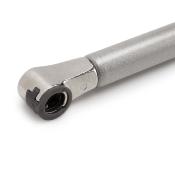 Piston porte relevable Thin diam. 12mm loquets 5kg acier plastique nickelé mat