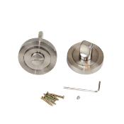 Lot 5 condamnations rosace ronde portes intérieures diam. 50mm Zamak Nickel satiné