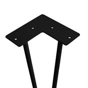 Lot 4 pieds Hairpin 2 s par fils table haut. 400mm Acier noir