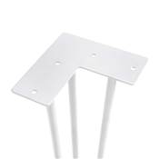 Lot 4 pieds Hairpin 3 fils par table haut. 710mm Acier blanc