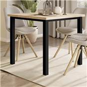 Pieds carrés cadre table 50x50mm 750x750mm Acier noir