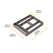 Organisateur tiroirs Alumount 450x500 alu. Anthracite