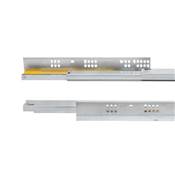 Jeu coulisses invisibles Silver Coulisse sortie totale fermeture amortie prof. 450mm Acier Zingué