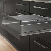 Kit tiroirs cuisine salle bains Vertex haut. 93mm panneaux inclus mod. 450mm Anthracite
