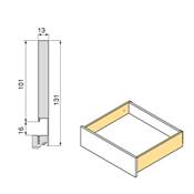 Tiroir ext. Vertex Push Synchro réglages 3D haut. 131mm 40kg prof. 350mm Acier Anthracite