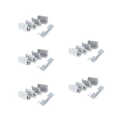 Lot 5 jeux ferrures suspension Hook éléments hauts plastique gris Acier plastique