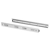 Jeu coulisses billes tiroir sortie totale haut. 45mm L650mm Acier Zingué