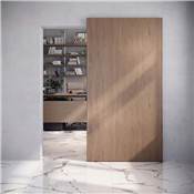 Kit quincaillerie porte coulissante bois Wall fermeture souple Acier alu. plastique
