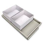 Kit plateau 2 paniers organisation cadre armoires réglable mod. 800mm Gris pierre