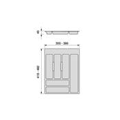 Range-couverts Optima tiroir universel mod. 450mm plastique Anthracite