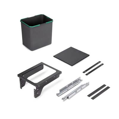 bac tri sélectif fixation latérale sur meuble cuisine Recycle 1x35L Acier plastique Anthracite