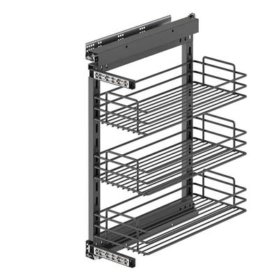 Chariot extractible TitaneStar fermeture amortie mod. 300mm acier Anthracite