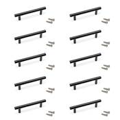 Lot 10 poignées meubles Orlando L136mm entraxe 96mm Acier noir