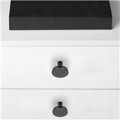 Lot 10 boutons meubles Uppsala diam. 30mm alu. noir