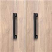 Lot 5 poignées meubles Tanger L147.5mm entraxe 128mm Zamak noir