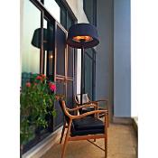 Parasol chauffant variable : 900-1200-2100 w noir