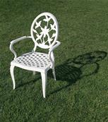 Lot de 2 Fauteuils vert foncé à dessin classique en fonte d'alu massif vert 57x96x54cm