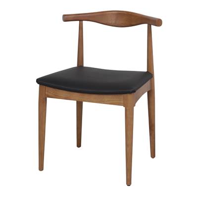 Lot 2 chaises bois style mid century noir