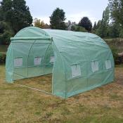 Serre jardin tunnel tubes 25mm structure métal 9m2 300x300x200cm