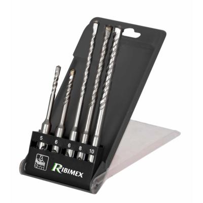 Coffret 5 forets mèches emmanchement sds 5-6 en 110mm 6-8-10 en 160mm
