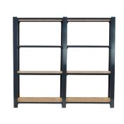 Étagère en métal anthracite osb 8 étagères 200 kgs dim.1500x1600x300mm sans vis