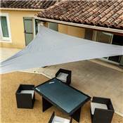 Voile d'ombrage triangulaire taupe 160g/m2 dim.5x5x5m