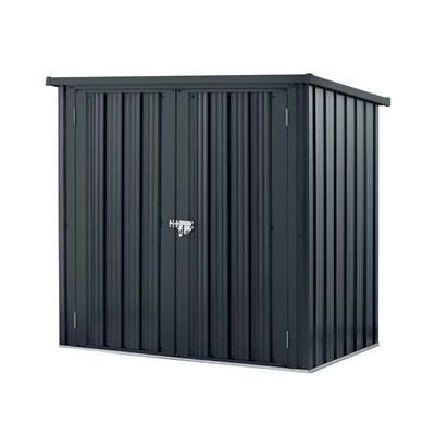Abri jardin métal 1.3m2 1.47x0.86 hauteur 134cm anthracite