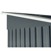 Abri jardin métal 2.4m2 1.95x1.21 h. 180cm anthracite ptes coulissantes