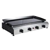 Plancha gaz grise et noir 4 brûleurs 9,6Kw dim.73x34cm