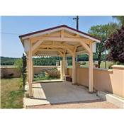 Abri Deux Pentes, Bois DOUGLAS Français, Carport, Auvent, Abri voiture