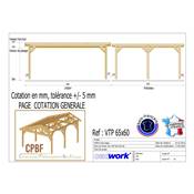 Abri, carport Toit Plat, Bois DOUGLAS Français
