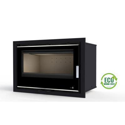 Pack Insert cheminée bois PORTIMAO-C-895-S, 9Kw, Cadre 4 côtés verre