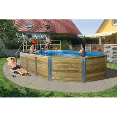 Piscine bois massif 594 a, tout inclus, 376x850x116