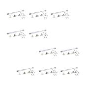 Lot 10 pistons portes relevable H 11kg course 80mm loquets acier plastique gris métallisé