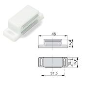 Lot 20 ferme-portes magnétiques Acier plastique Blanc