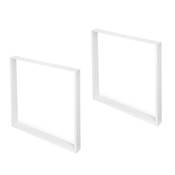 Jeu pieds rectangulaires Square table larg. 800mm Acier blanc
