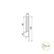 Tiroir ext. Concept 30kg haut. 105mm prof. 500mm Acier blanc