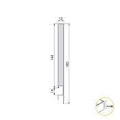 Tiroir ext. Concept 30kg haut. 138mm prof. 350mm Acier blanc