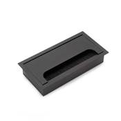 Passe-câbles table Quadrum rectangulaire 159x80mm encastrer alu. noir