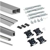 Kit quincaillerie armoire 2 portes couli. f. souple Placard 74 poignée Sharp ép. 18mm mat