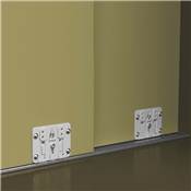 Kit 2 portes coulissantes Flow ferrures armoires fermeture souple rails surface 2,35m anodisé mat
