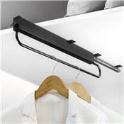 Porte-vêtements extractible armoire grande prof. Self 800 noir Acier plastique