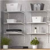 Kit 3 étagères consoles supports muraux Jagmet long. 280mm Acier blanc