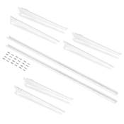 Kit 3 étagères consoles supports muraux Jagmet long. 380mm Acier blanc