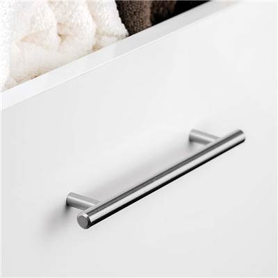 Lot 10 poignées meubles Orlando L336mm entraxe 256mm Acier Nickel satiné