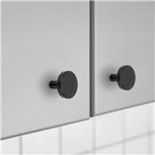 Lot 10 boutons meubles Uppsala diam. 30mm alu. noir